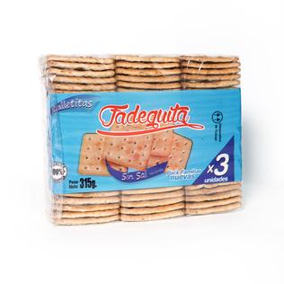 Galletitas sin sal agregada DON FADEGA 3x105 gr